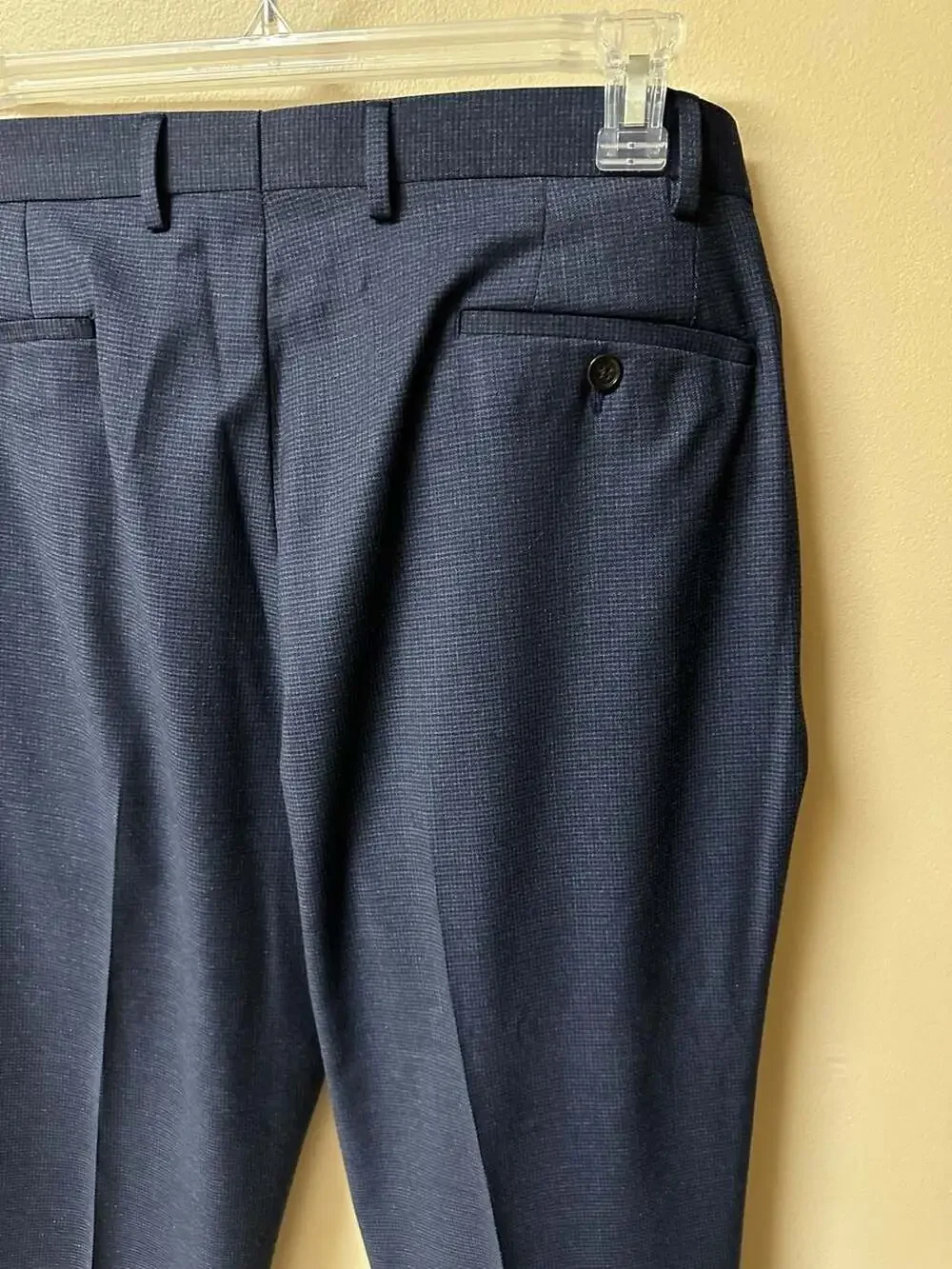 Ralph Lauren Slim Fit Blue Textured Dress Pants Size 38W x 32L